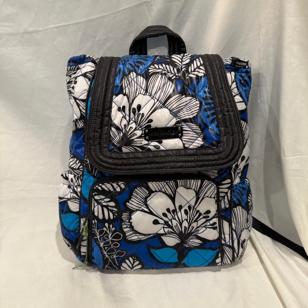 Vera Bradley Puffy Backback in Retired Blue Bayou Pattern